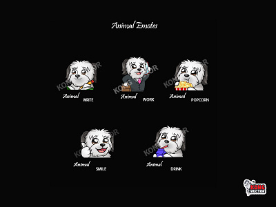 Animal Twitch Emotes cartoon design emoji emote emotes illustration twitch twitchemote twitchemotes