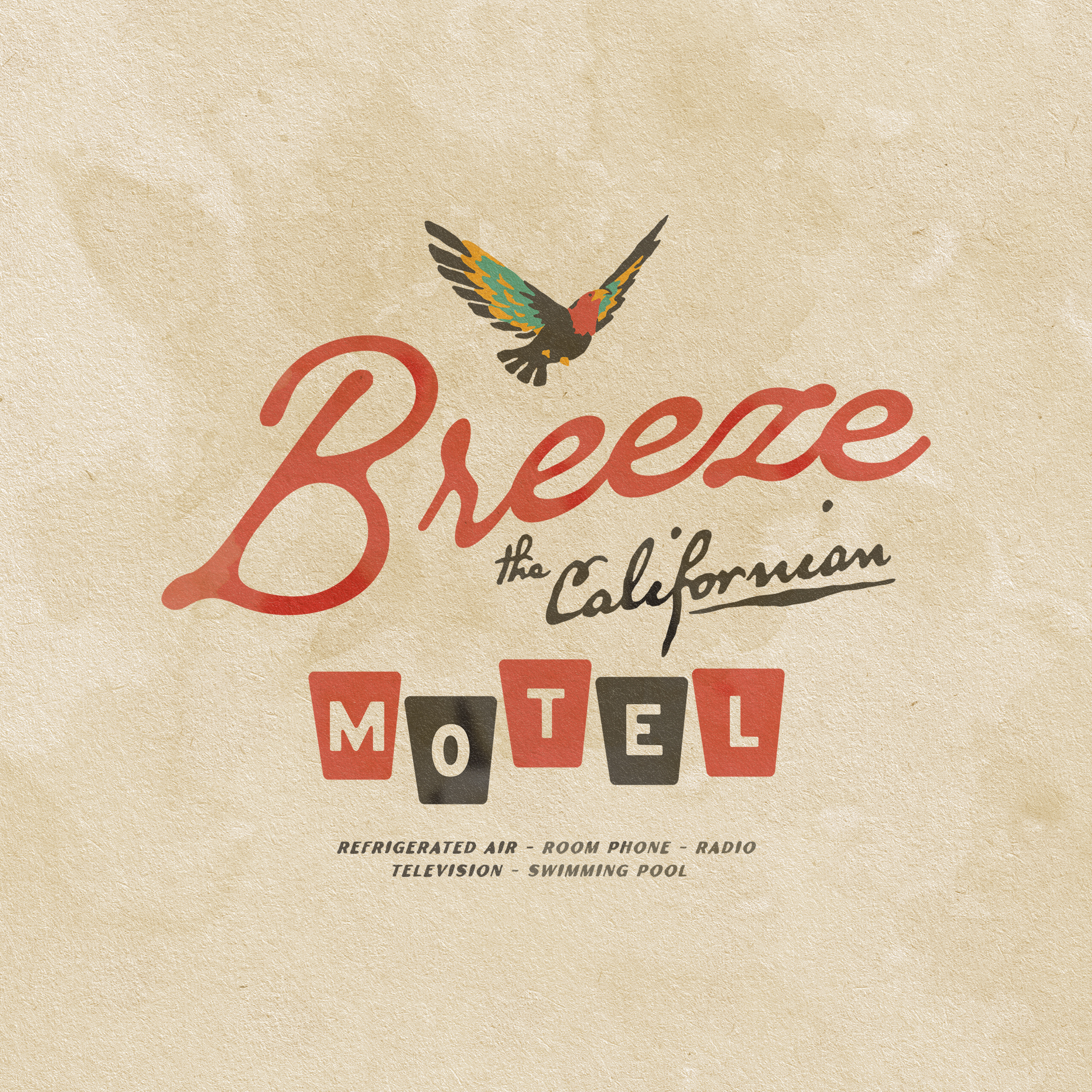 Breeze Motel artwork badge brand identity branding california design graphic design illustration logo motel t shirt design vector vintage design