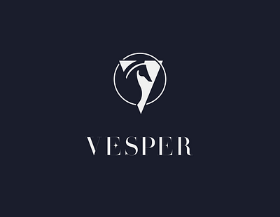 Vesper Logo abstract logo branding design graphic design logo logo design logo mockup vector