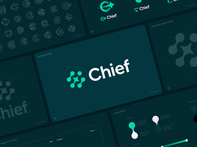 Chief Logo Design Process ai assistant blockchain branding data icon identity intelligence learning lepisov lettering llm logo machine manager neuronet predictive saas tech web3