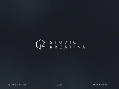 Studio Kreativa logo artist box branding business creative dance elegant film geometry graphic design icon letter line art logo mark minimal model modern photo photography