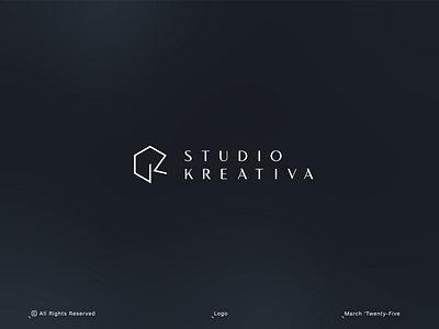 Studio Kreativa logo artist box branding business creative dance elegant film geometry graphic design icon letter line art logo mark minimal model modern photo photography