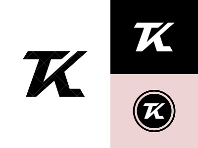 TK Logo branding design icon identity illustration k kt kt logo kt monogram logo logo design logotype minimal monogram t tk tk logo tk monogram typography vector art