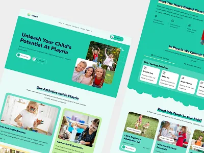 Gigglio - Daycare Website baby care child child care childcare childern clean colorful cute daycare fun kids kids school kindergarten landing page parents play playground web design website