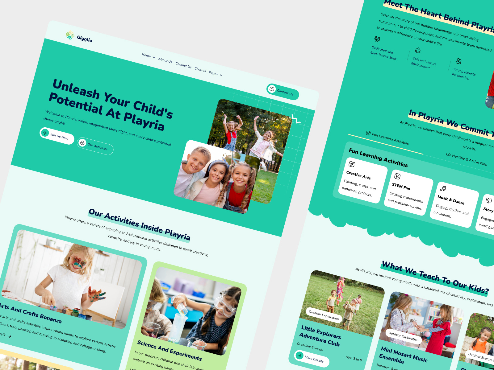 Gigglio - Daycare Website