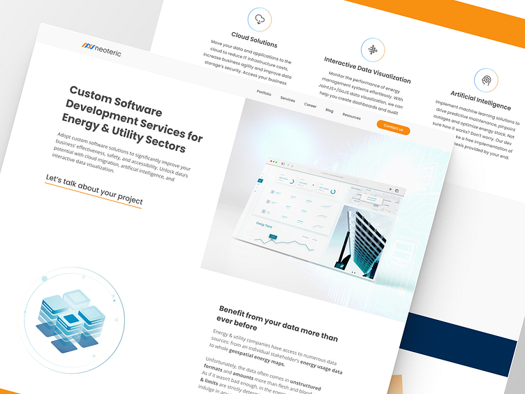 Energy & Utility Landing Page by Neoteric by Neoteric on Dribbble