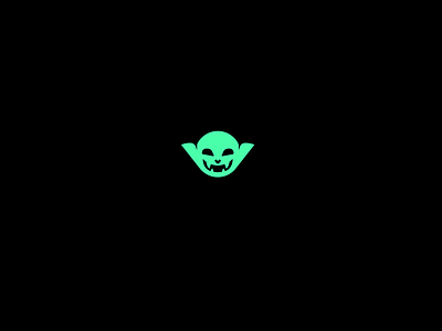 goblin goblin head horror logo minimal monster smile