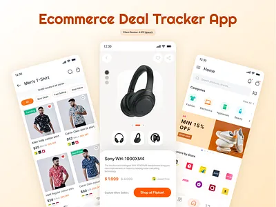 Deal Tracker + eCommerce Android App UI android app design app design branding prototyping ui ux wireframing