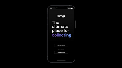 Discogs® changing text animation animation figma ios iphone mobile motion graphics ui ux video