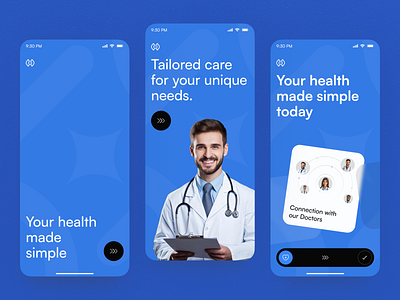 Onboarding Screen - Health Care Mobile App Design app app design app screen design clean health health app healthcare helthnest ios app design mobile mobile app mobile design onboarding onboarding screen product design splashscreen ui welcome welcome screen