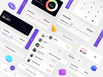 Expense Tracking App UI Design by intorque on Dribbble