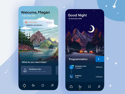 Meditation App UI animation graphic design ui