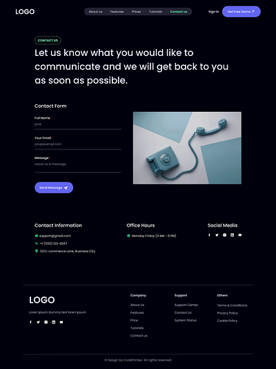 Contact us page Design contact contactpage contactus design figma graphic design ui ux webdesign