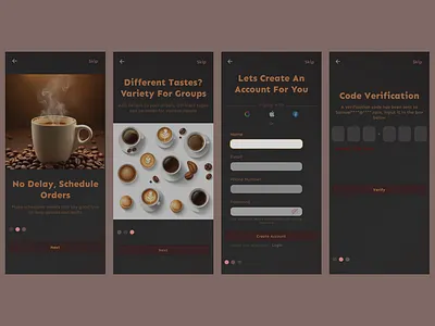 CoffeeHouse App design mobileapp product design ui ux design