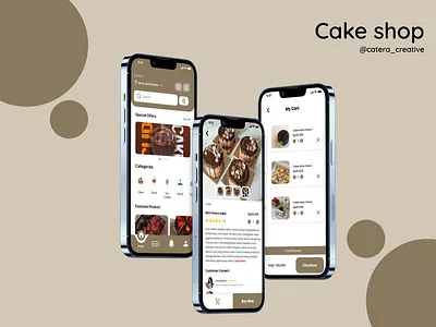 Application for order cake 3d animation branding graphic design ui