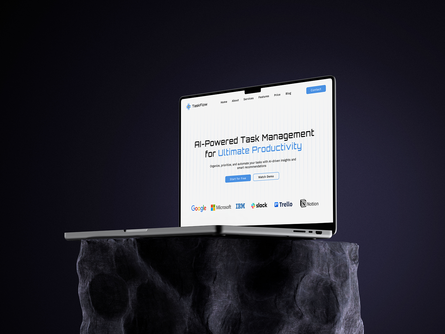 TaskFlow AI: The Future of Smart Task Management for Teams ai ai landing page ai managment ai task ai ui ai ux aiintegration case study innovation saas ui saas web ui smart automation task management tech design uiux web