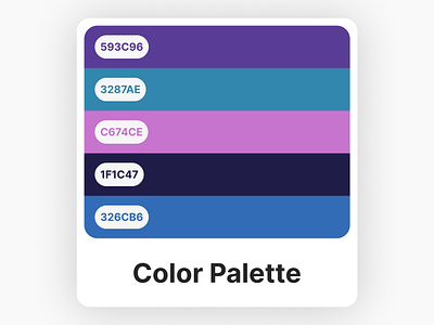 Color Palette dashboard mobile app design ui ux