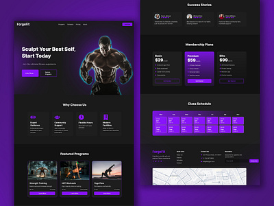 ForgeFit – Odoo Fitness & Gym UI Theme 3d animation branding fitnessecommerce forgefit graphic design gymwebsite logo motion graphics odoo odoofitnesstheme ui webdesign