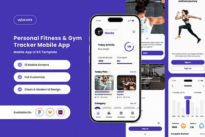 Elevate Your Fitness Journey with a Powerful & Intuitive App UI 3d animation branding graphic design logo motion graphics ui