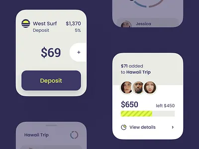 Round Up Purchases - Finance App (Part 2) animation app apple watch design finance for hire interface product design ui ux watch
