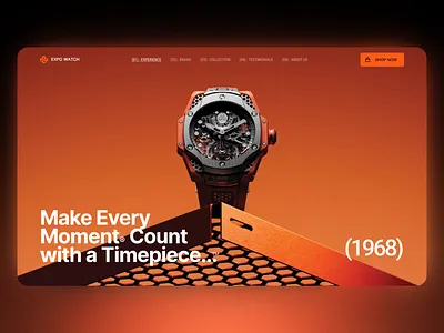 Luxury watch concept concept dailyui design figma hero section landingpage luxury watch ui watch web design