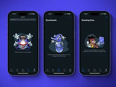 App Internal Illustrations for Panels app design branding brazil character color design fun illustration sao paulo thunder rockets ui