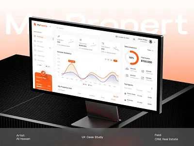 My Property Dashboard Case Study - UX UI Design crm crm dashoard crm ui dashboard dashboard design dashboard ux ui design fintech fintech dashboard landing page saas saas dashboard typography ui ui design ux ux design ux ui ux ui design web deshboard