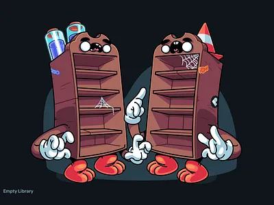 Empty Library - Panels Store app design branding brazil character color design fun illustration sao paulo thunder rockets ui