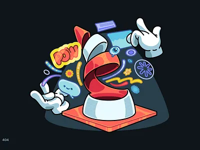 Error Page - Panels app design branding brazil character color design fun illustration sao paulo thunder rockets ui