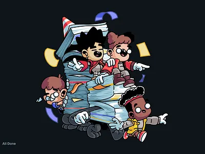 Illustration XL for Panels App branding brazil character color design fun illustration sao paulo thunder rockets ui