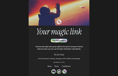 magic link email template
