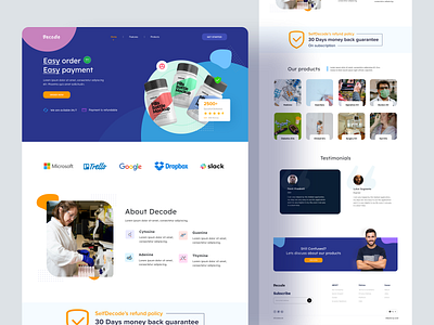 Healthcare Landing Page creative design creative website drugs ecommerce healtcare landing page landingpageui medical medicine productlandingpage uxdesign website