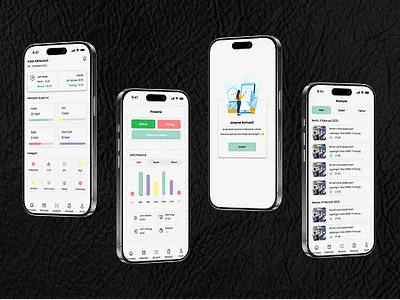 Attendance Application absent graphic design mobile ui ux