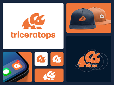 Triceratops brand identity branding creative dino dinosaur logo triceratops visual identity