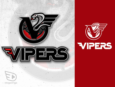 Team logo concepts chipdavid design dogwings drawing illustration logo sports graphic team icon vector viper
