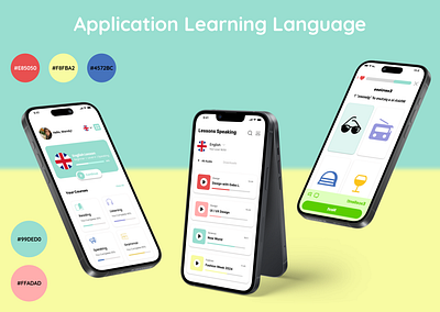 Application Learning Language 3d animation branding graphic design logo motion graphics ui