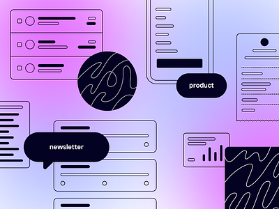 Spendesk Product Newsletter branding design features gradient illustration newsletter pink product product newsletter product visual shapes spendesk ui updates ux waves