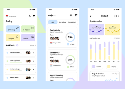 Application Project Management 3d animation branding graphic design logo motion graphics ui