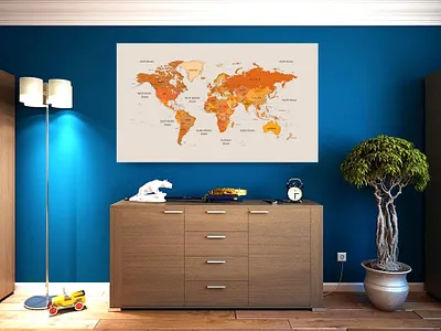 Design of geographical maps, posters artwork design illustration map photoshop poster