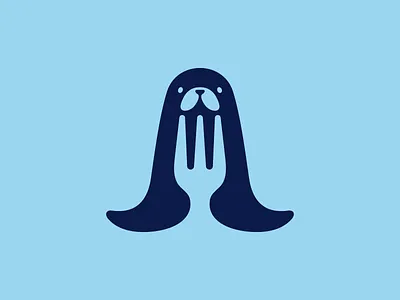 Walrus Fork Logo animal animals branding design fork fork logo icon illustration logo mark mistershot negative space negative space logo negativespace ocean sea symbol walrus walrus logo