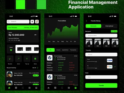 Financial Management Application creative financial app management mobile ui ux