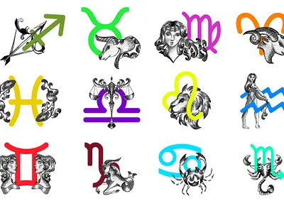 Design of zodiac signs art artwork design graphic illustration zodiac
