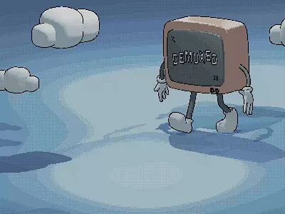 TV pixel art animation 3d animation demuxed