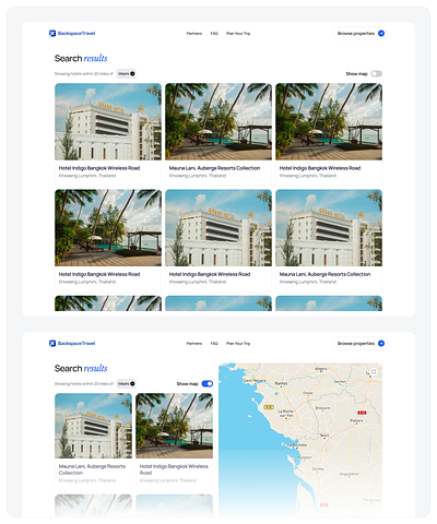 Backspace Travel clean design minimal modern ui ui design website