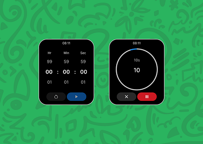 #DailyUI - Countdown timer countdown timer dailyui smartwatch ui