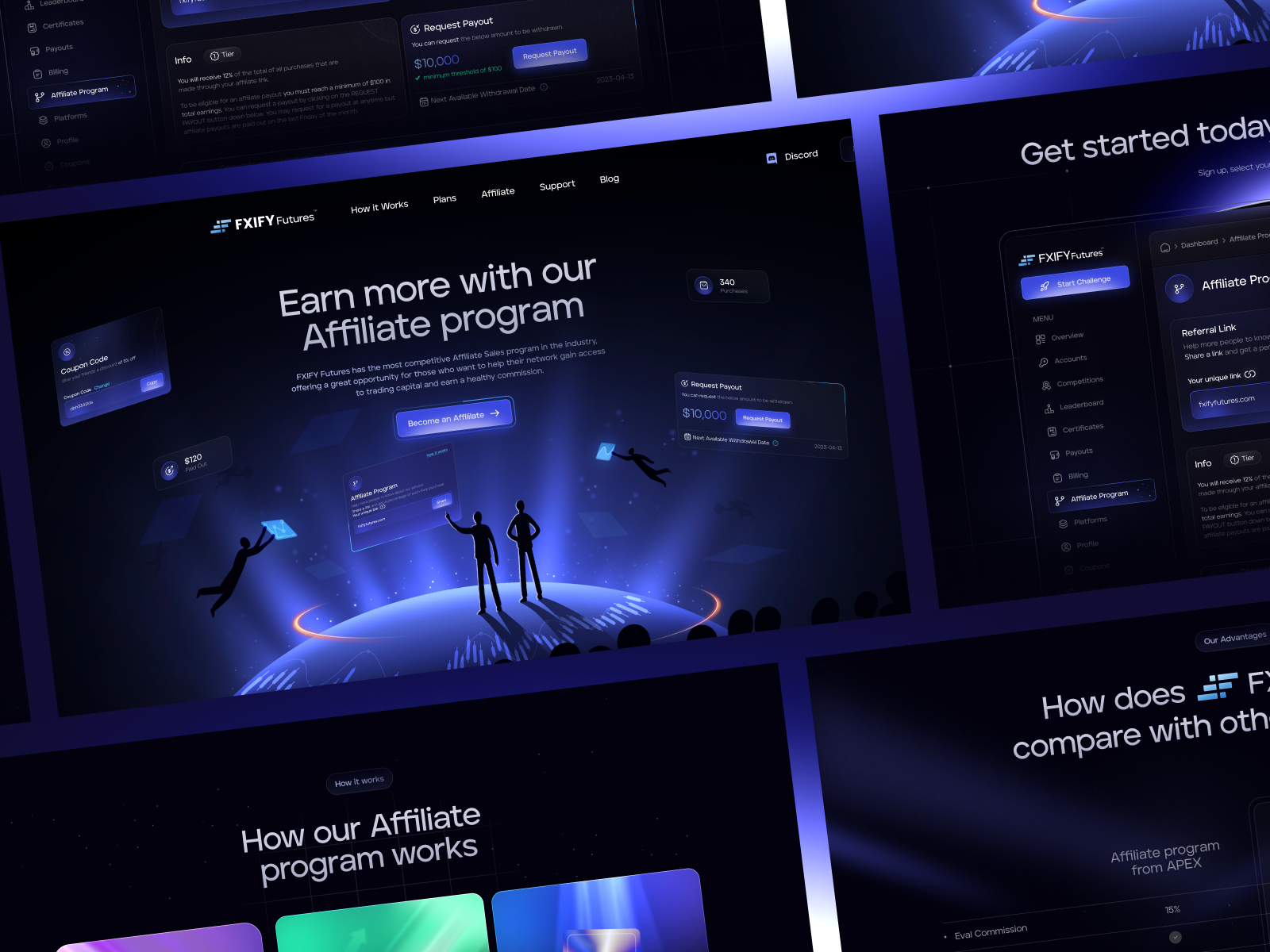 Affiliate Program affiliate program banking blockchain crypto cryptocurrency defi eth exchange finance financial fintech hero landing landing page money nft staking swap trading web 3