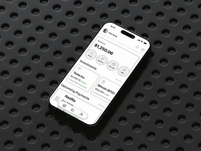 Fintech App Home Screen bank integration banking app banking design bold design clean design finance app fintech fintech app fintech ui ios design light mode minimalism minimalist design mobile app design mobile app ui mobile design neutral design
