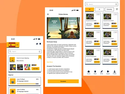 Language Learning Application languageapp ui ux