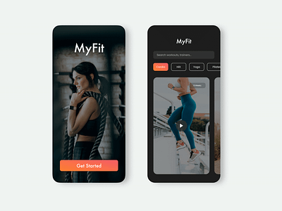 MyFit - Mobile App app app desgign apple fitness app gym app minimal minimal app mobile app ui ui design ui ux uidesign user experience user interface ux ux design uxdesign uxui web web design