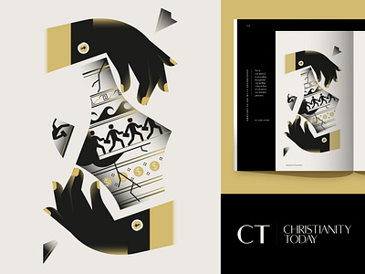 The Business of Restoration - CT Magazine adobe illustrator best business chiara morra conceptual cross design draft dribbble flat hands illustration illustrator magazine minimal palette potter shot vector work